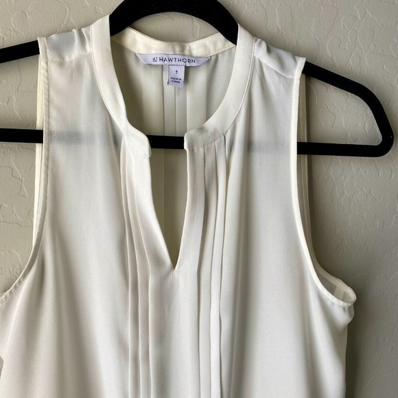 41 Hawthorn, White Sleeveless Top, Size Small - Picture 3 of 3